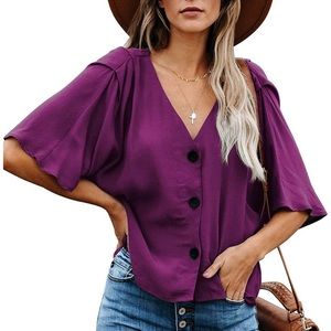 Beautiful Button Down Loose Fitting Top